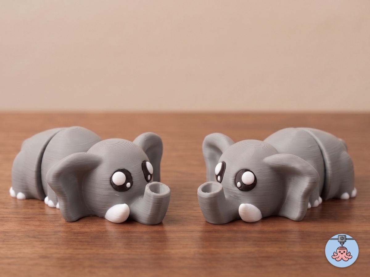 🐘 Cute Flexi Elephant - Articulated Print-in-Place Toy 🐘