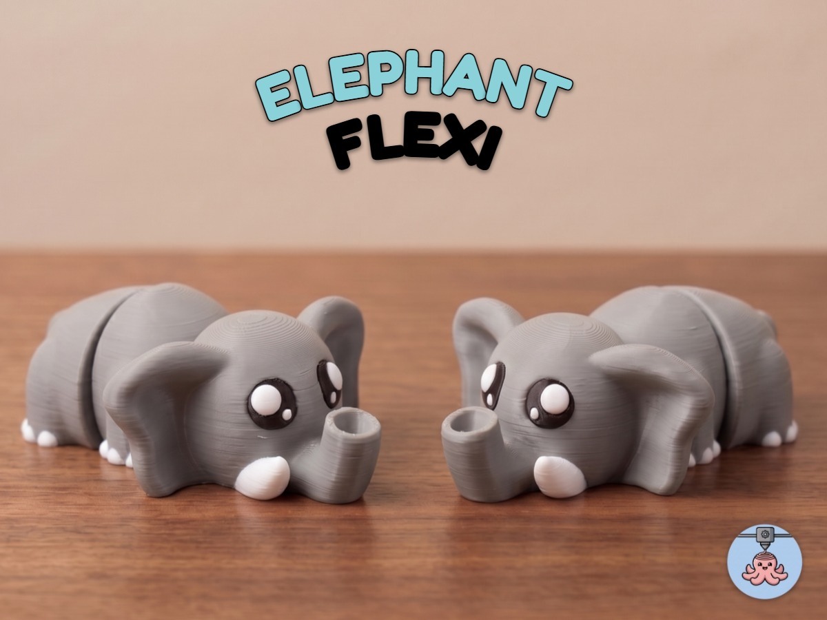 🐘 Mignon Éléphant Flexi - Jouet Articulé Imprimé en Place 🐘